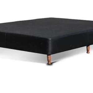 SOMMIER  ECO CUERINA NEGRA 1,40 x 1,90 MT.