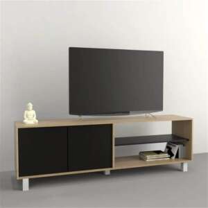 MUEBLE TV TABLES 4100-CON MESA TV 75" 2 PTAS. OLMO/NEGRO
