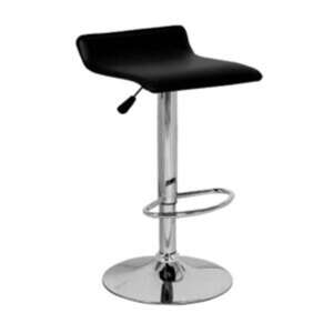 BANQUETA GENERICO 71 RESP BAJO CROMO TAPIZ NEGRO