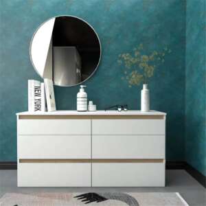 COMODA TABLES 3113 6 CAJONES BLANCO