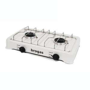 ANAFE GAS BROGAS 8203-B 2 HORN BLANCO TERMOCUPLA