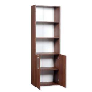 BIBLIOTECA RICCHEZZE MESINA 5 ESTANTES  2 PTAS NOGAL