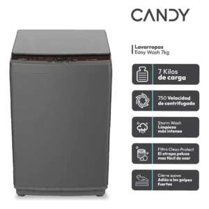 LAVA AUTOMATICO CANDY CTL7G-12 SUPERIOR 7KG 750 RPM GRIS