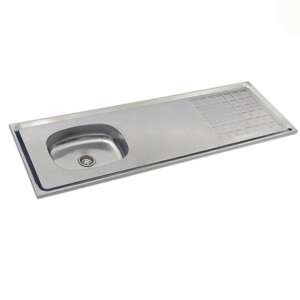 MUEBLE COCINA RICCHEZZE MESADA ACERO INOX 0,52 X 1,60