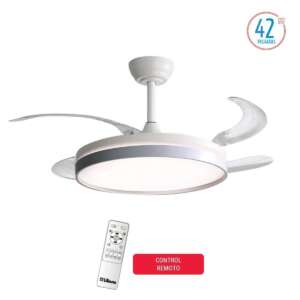 VENTILADOR TECHO LILIANA VVTHS603R RETRACTIL 42" SILVER