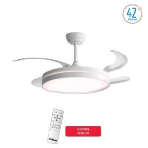 VENTILADOR TECHO LILIANA VVTHB603R RETRACTIL 42" BLANCO